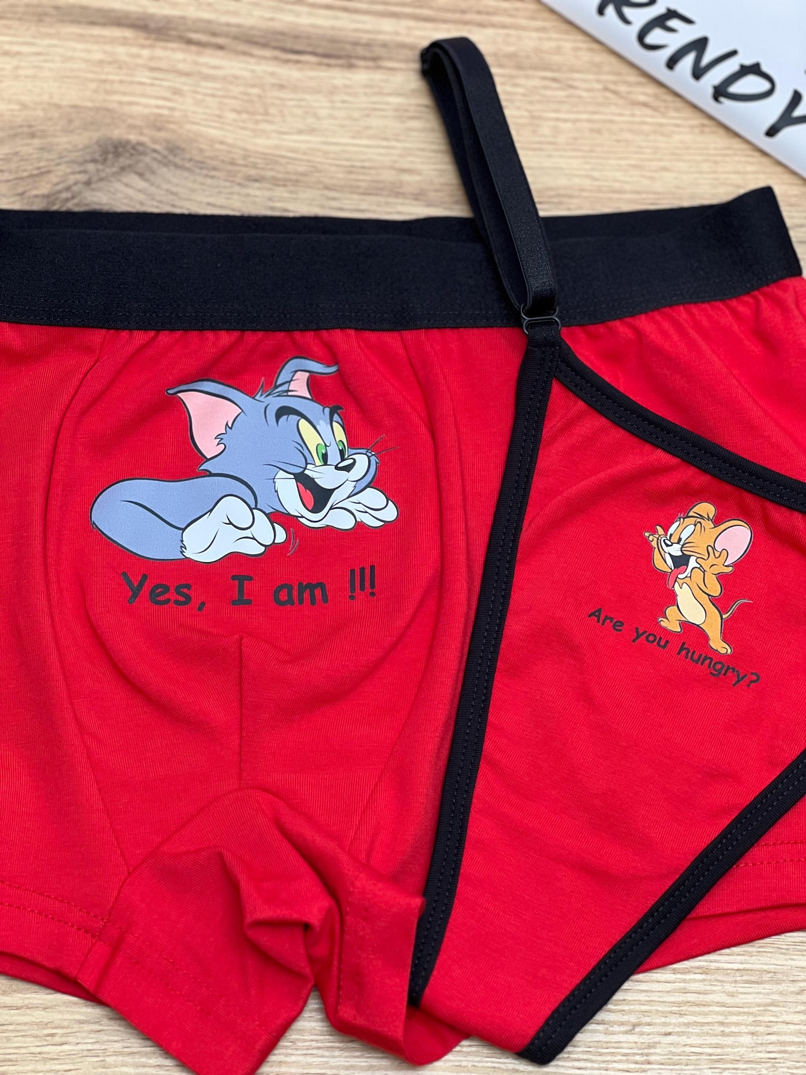 cat and mouse underwear, couple funny underwear